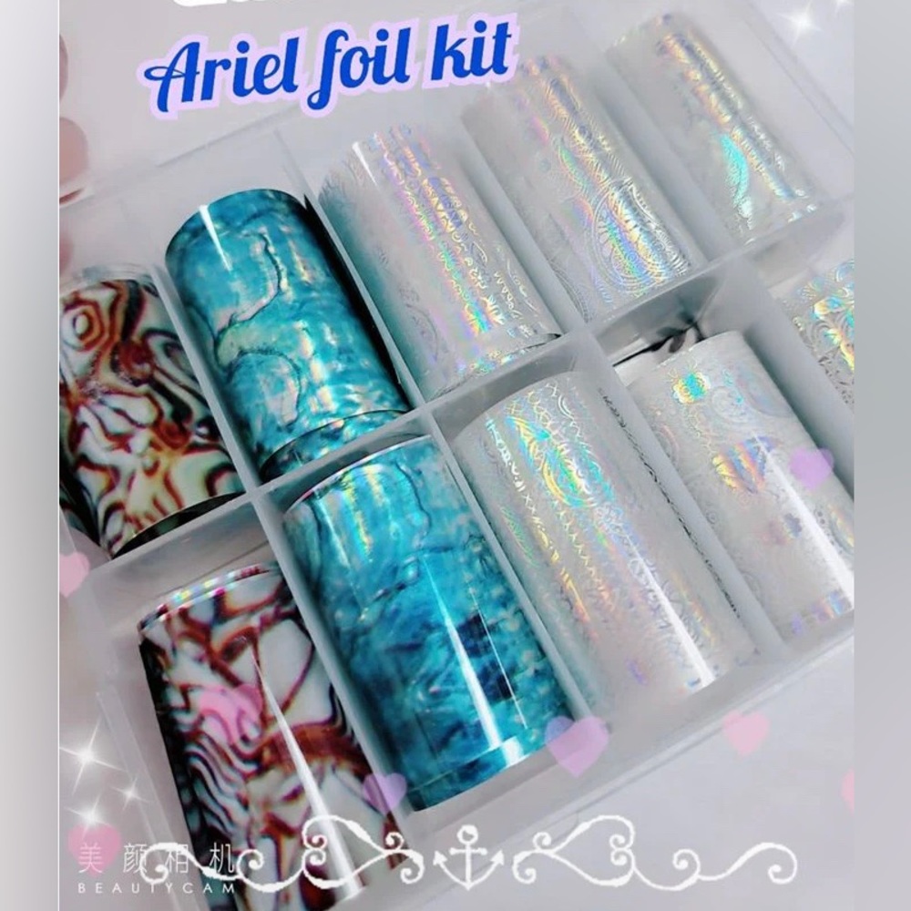 ARIEL Nail Foil Kit 1/$15, 2/$25, 3/$30, 4/$35.$5 each additional!